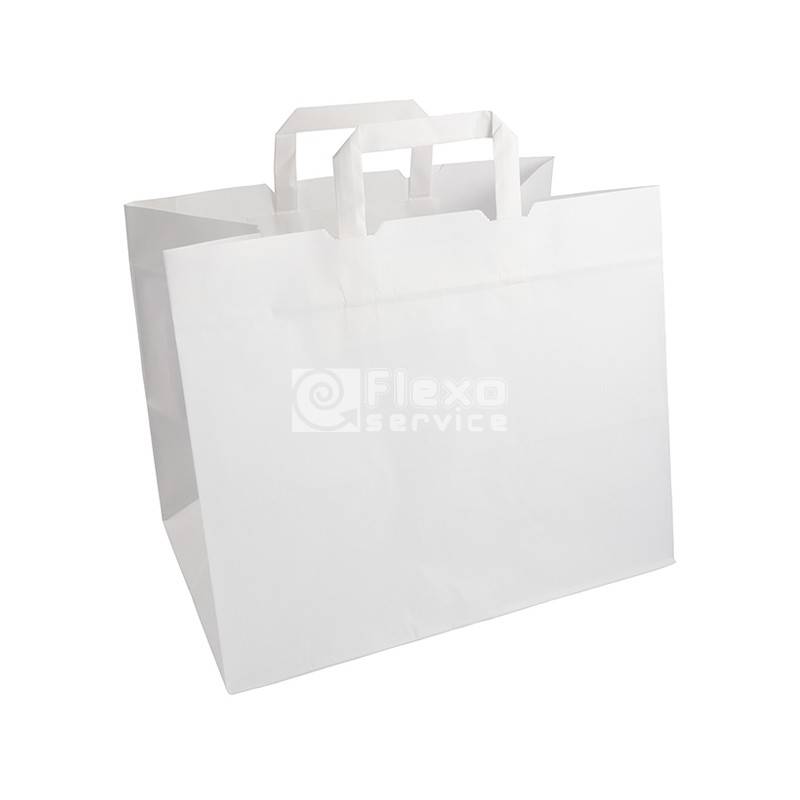 SHOPPER CARTA TAKE AWAY BIANCA cm.32+22×34 (ref.216) - FlexoService